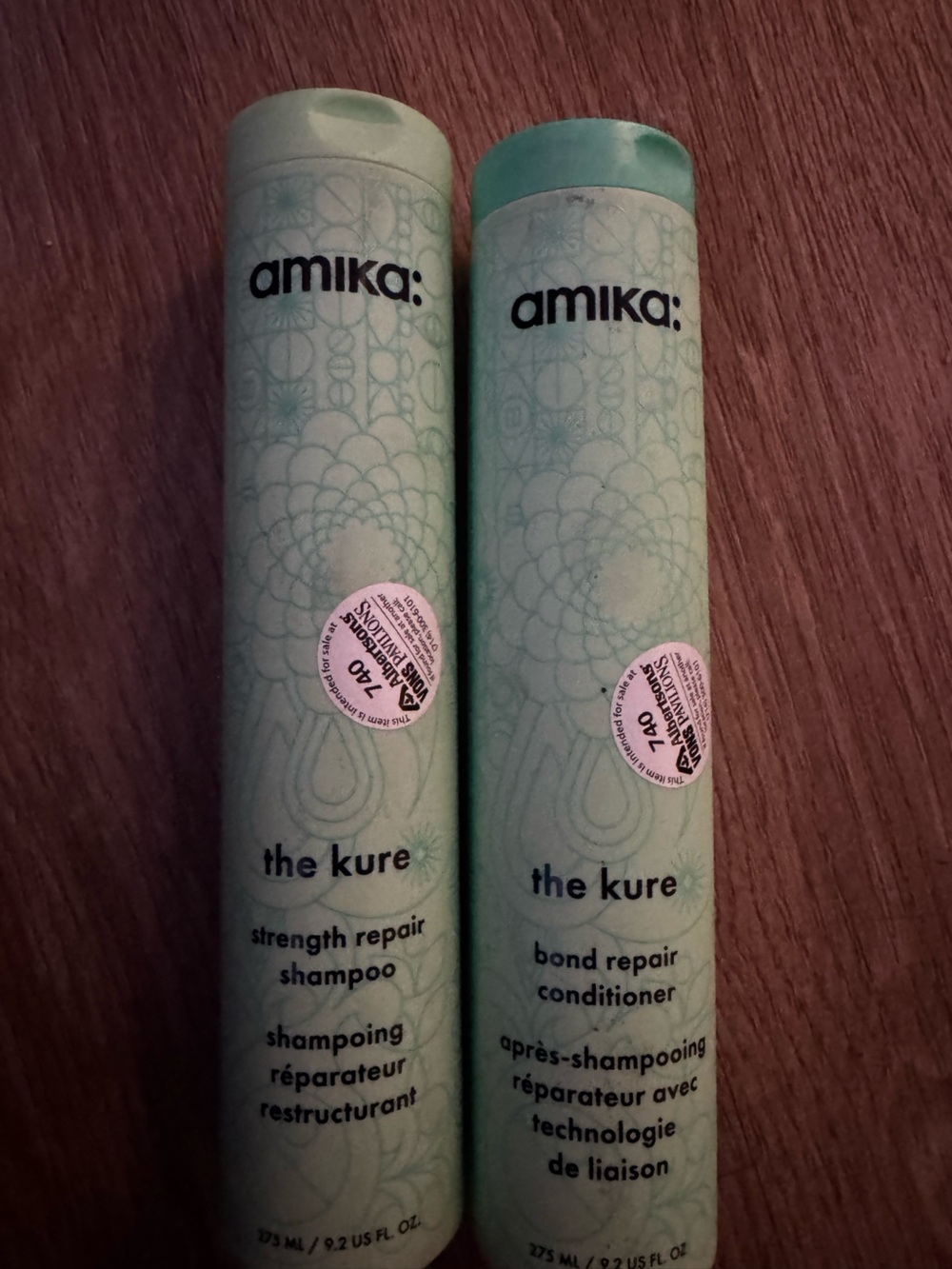 amika The Kure Strength Repair Shampoo & Bond Repair Conditioner - mint